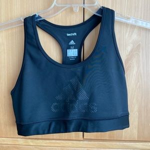 Adidas black sports bra